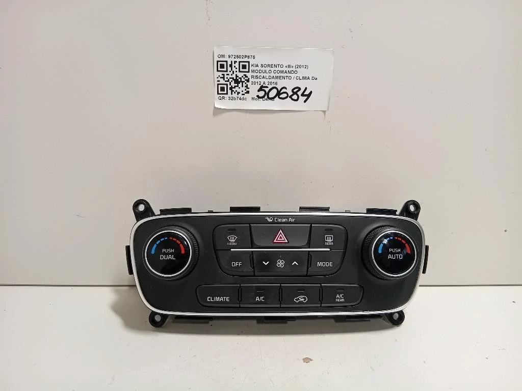 Modulo Comando Riscaldamento Clima 972502P875 Kia Sorento III 2012