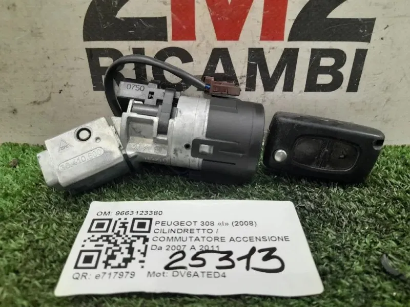 Cilindretto Commutatore Accensione 9663123380 Peugeot 308 I 2008