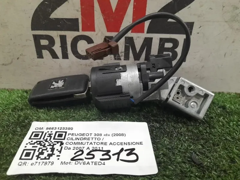 Cilindretto Commutatore Accensione 9663123380 Peugeot 308 I 2008