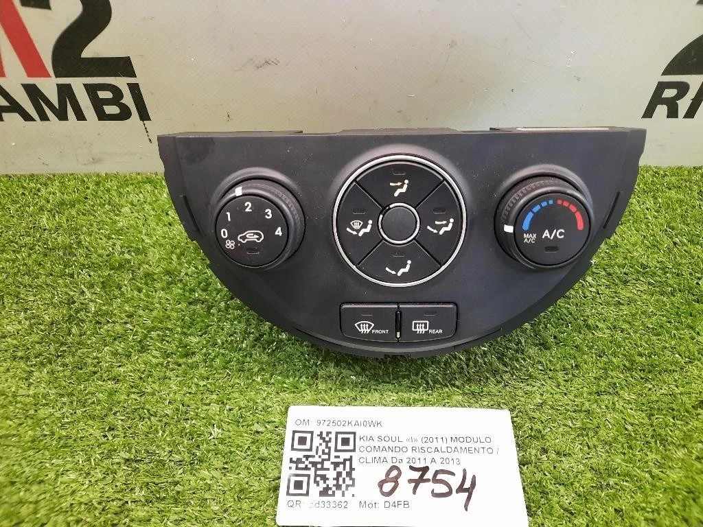 Modulo Comando Riscaldamento Clima 972502KAI0WK Kia SOUL I 2011
