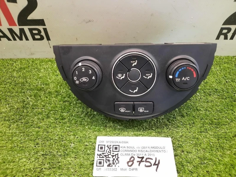 Modulo Comando Riscaldamento Clima 972502KAI0WK Kia SOUL I 2011
