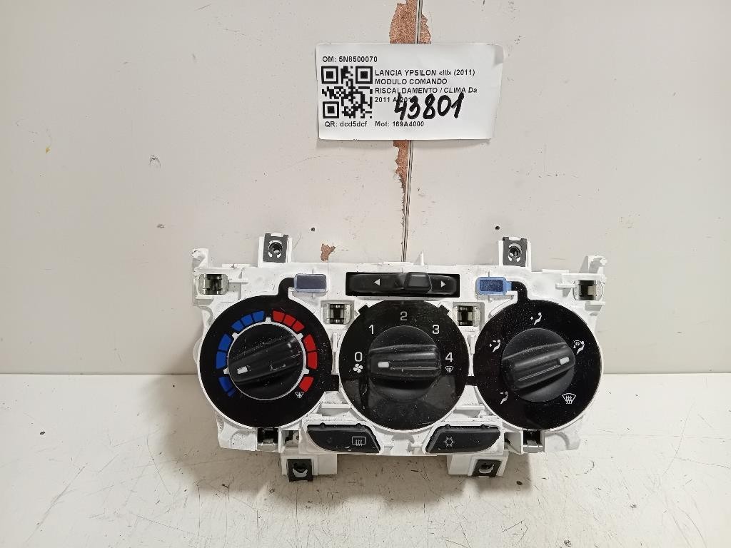 Modulo Comando Riscaldamento Clima 5N8500070 Lancia Ypsilon III 2011
