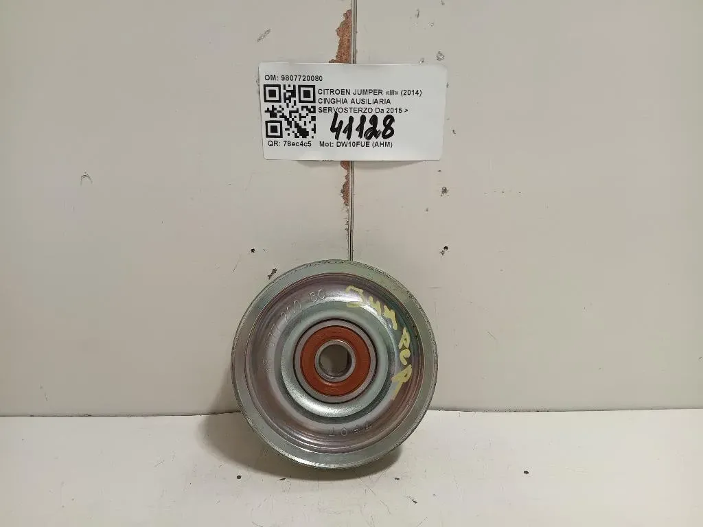 Cinghia Ausiliaria Servosterzo 9807720080 RULLO DEVIAZIONE CINGHIA Citroen Jumper III 2014