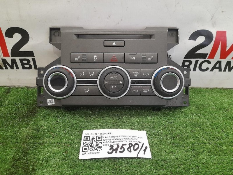 Modulo Comando Riscaldamento Clima CH22-19E900-FB Land Rover Discovery IV 2010