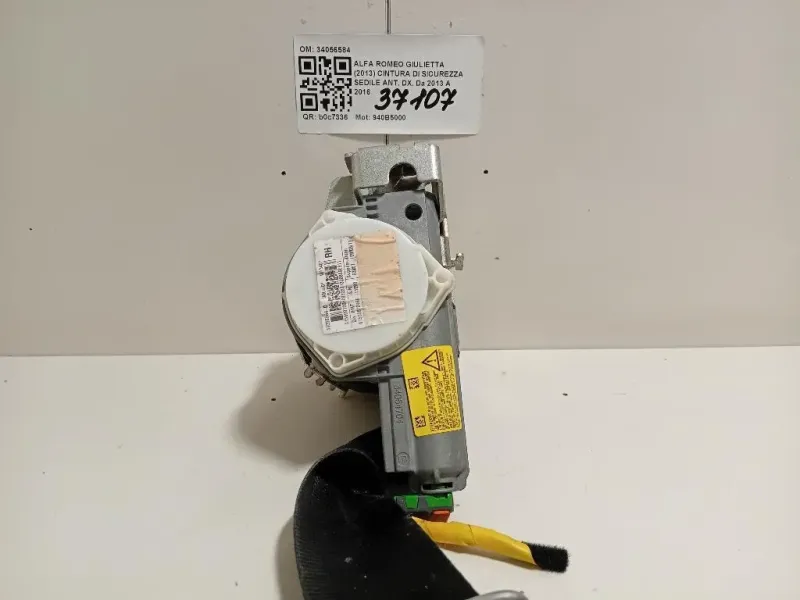 Cintura DI Sicurezza Sedile ANT DX 34056584 Alfa Romeo Giulietta 2013