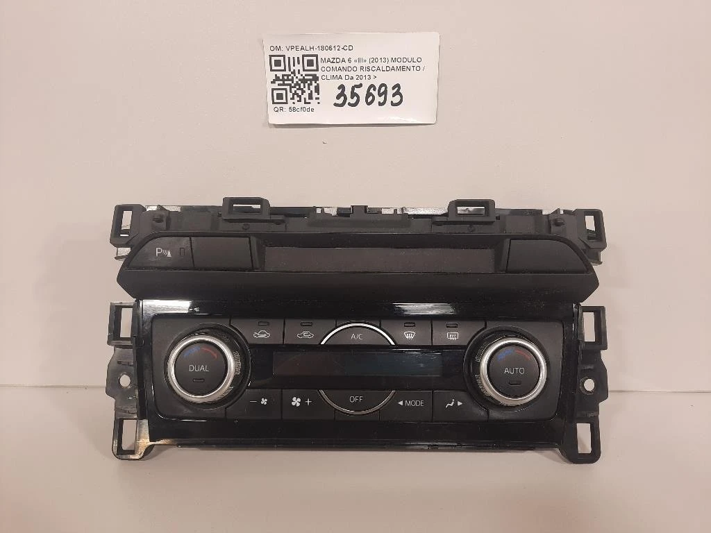 Modulo Comando Riscaldamento Clima VPEALH-180612-CD Mazda 6 III 2013