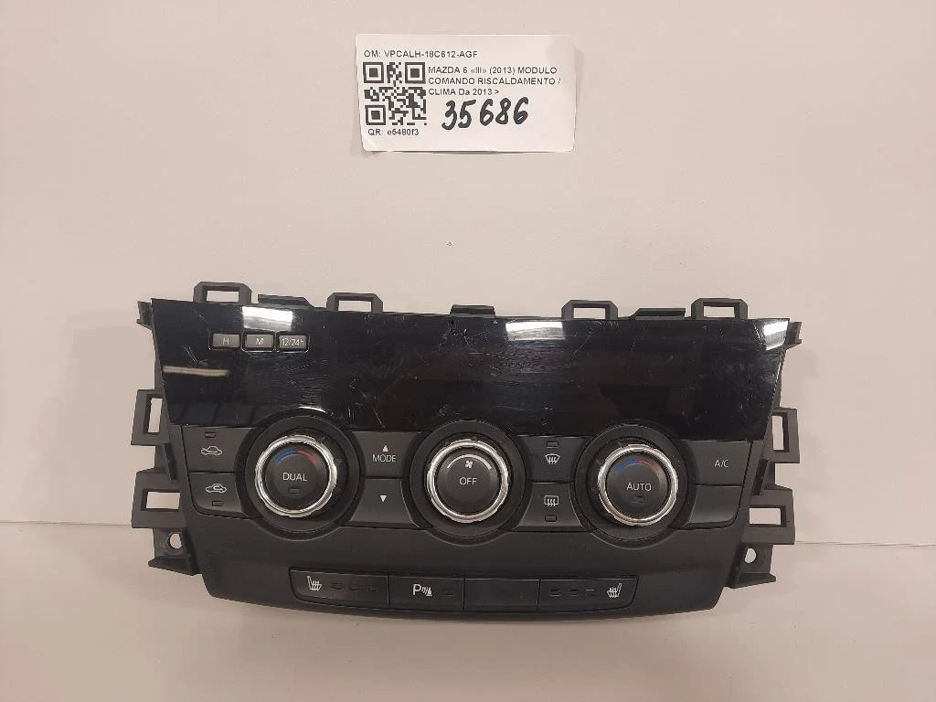 Modulo Comando Riscaldamento Clima VPCALH-18C612-AGF Mazda 6 III 2013