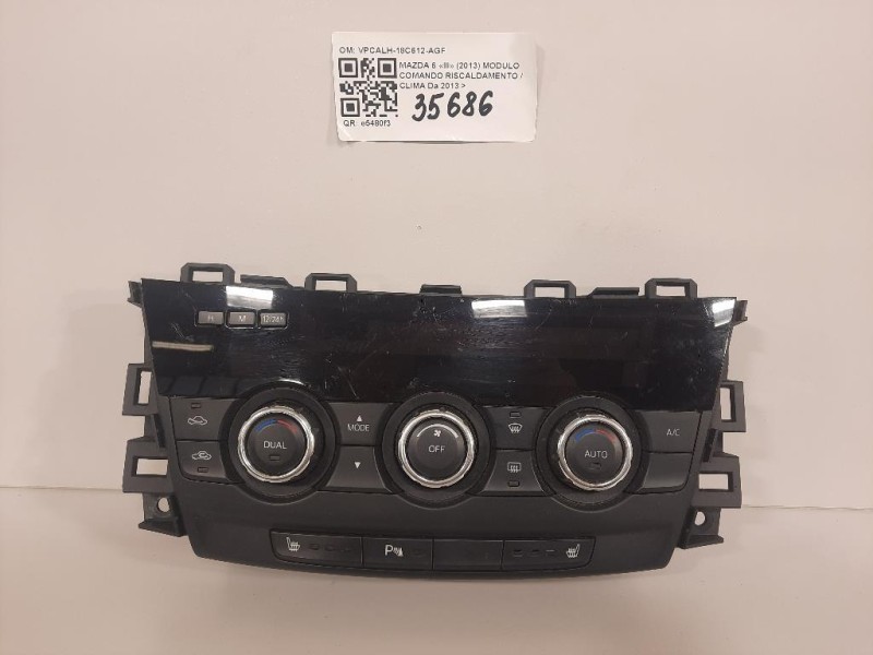 Modulo Comando Riscaldamento Clima VPCALH-18C612-AGF Mazda 6 III 2013