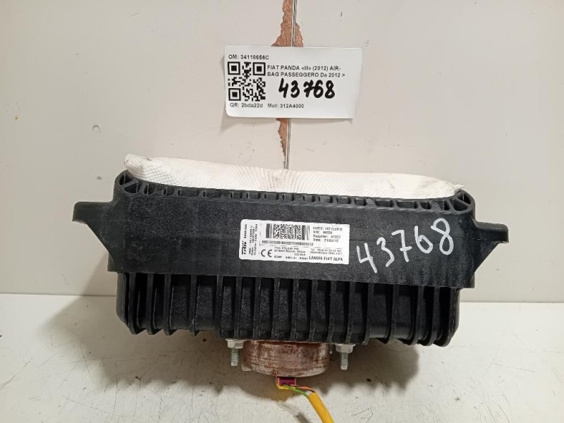 Air-bag Passeggero 34118656C Fiat Panda III 2012