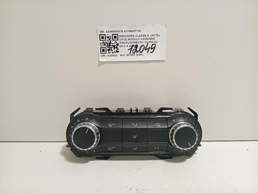 Modulo Comando Riscaldamento Clima A2469000515 A1766807100 Mercedes Classe A W176 2013