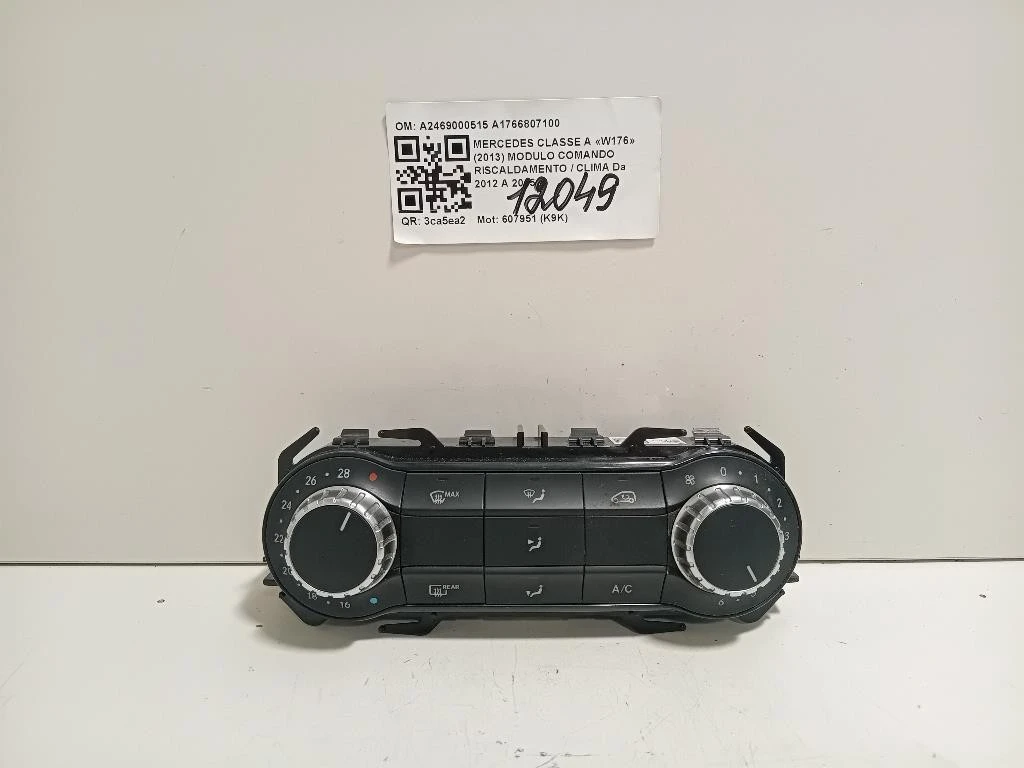 Modulo Comando Riscaldamento Clima A2469000515 A1766807100 Mercedes Classe A W176 2013