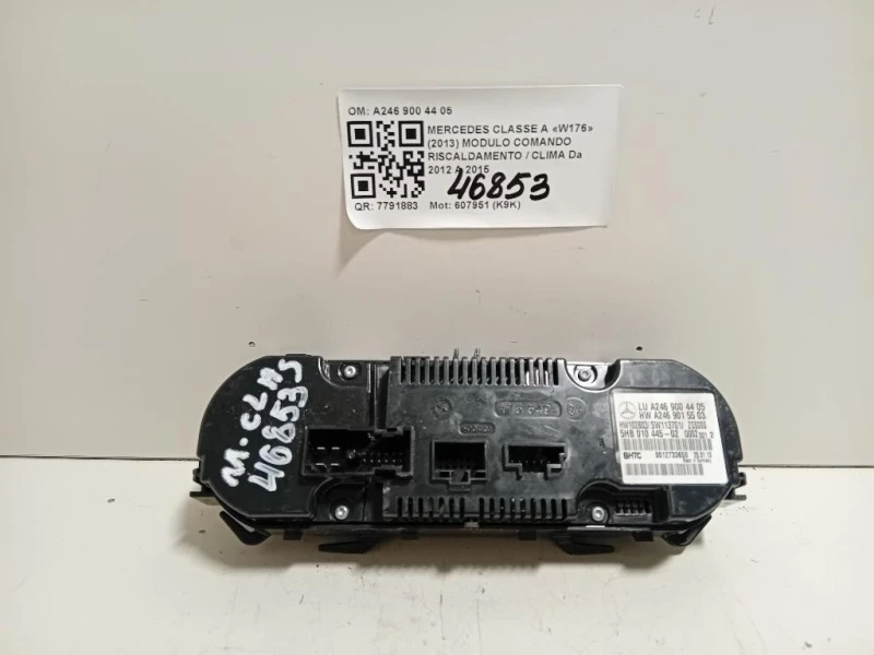 Modulo Comando Riscaldamento Clima A246 900 44 05 Mercedes Classe A W176 2013