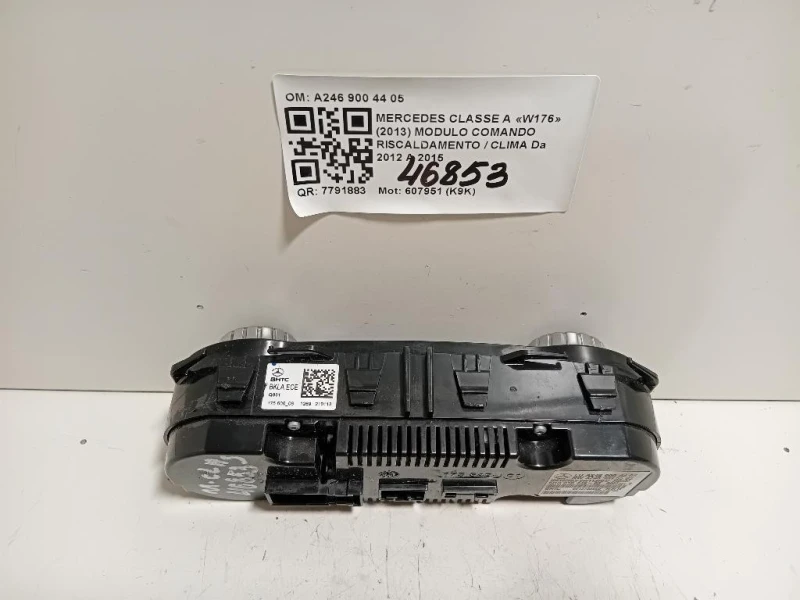 Modulo Comando Riscaldamento Clima A246 900 44 05 Mercedes Classe A W176 2013