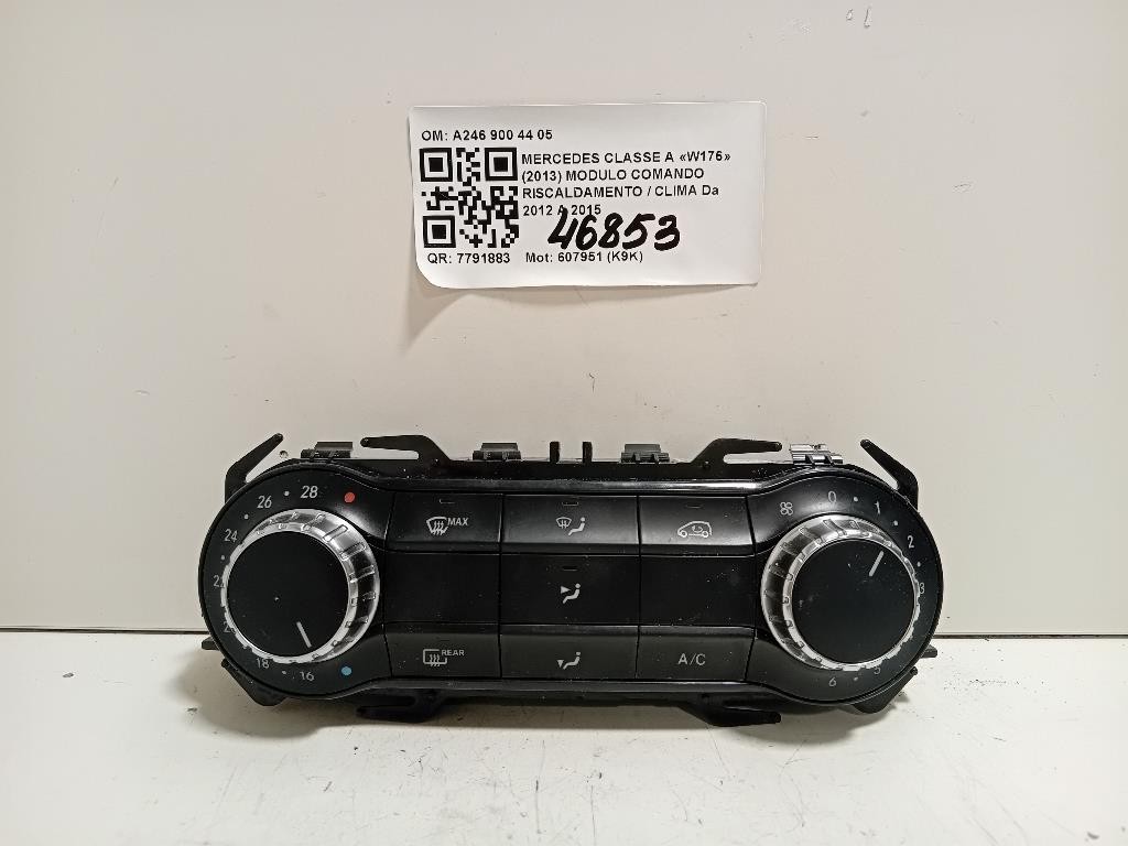 Modulo Comando Riscaldamento Clima A246 900 44 05 Mercedes Classe A W176 2013