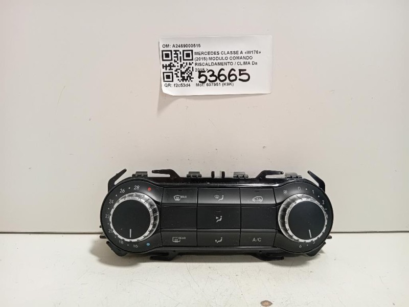Modulo Comando Riscaldamento Clima A2469000515 Mercedes Classe A W176 2015