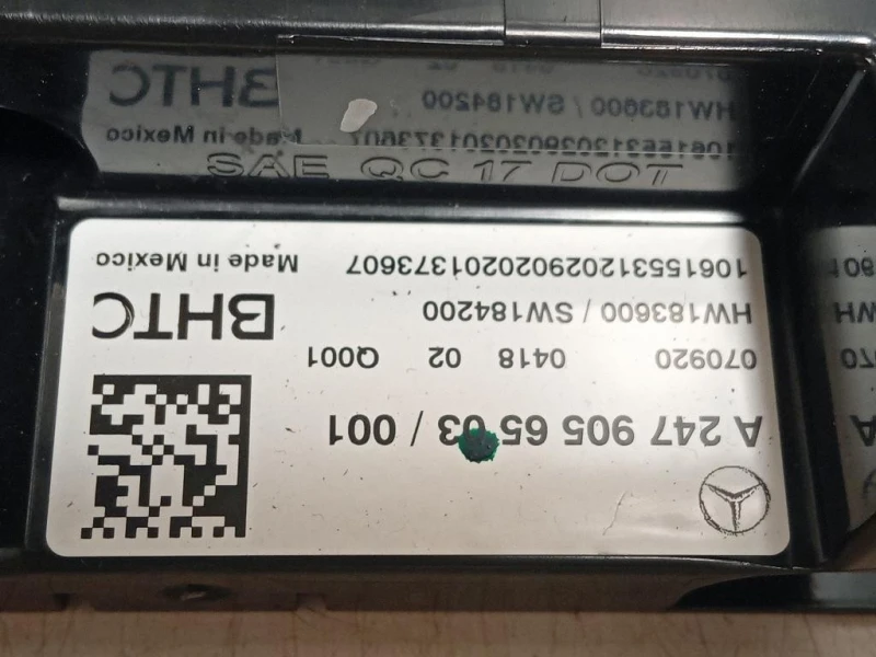 Modulo Comando Riscaldamento Clima A2479056503 Mercedes Classe A W177 2018