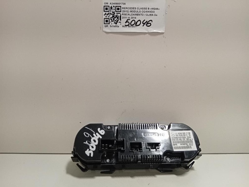 Modulo Comando Riscaldamento Clima A2469001708 Mercedes Classe B W246 2012