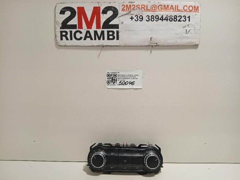 Modulo Comando Riscaldamento Clima A2469001708 Mercedes Classe B W246 2012