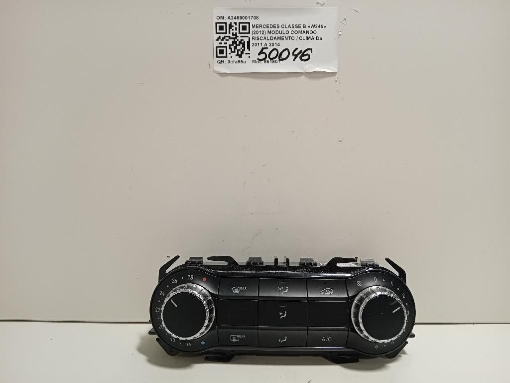 Modulo Comando Riscaldamento Clima A2469001708 Mercedes Classe B W246 2012
