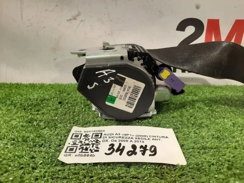 Cintura DI Sicurezza Sedile ANT DX 604183500 Audi A3 8P1 2008