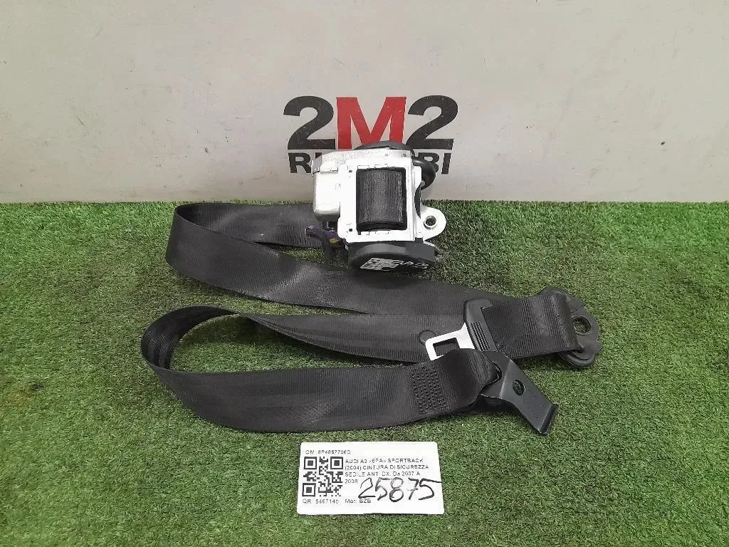 Cintura DI Sicurezza Sedile ANT DX 8P4857706D Audi A3 8PA Sportback 2004