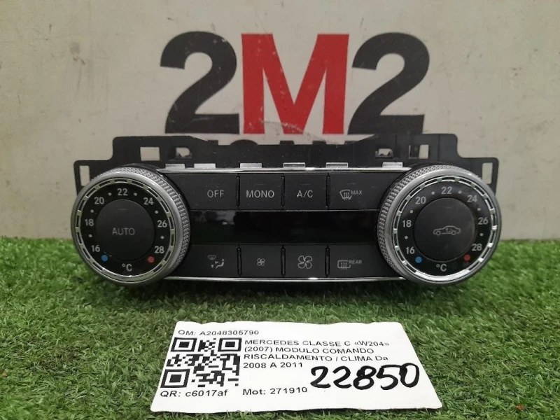 Modulo Comando Riscaldamento Clima A2048305790 Mercedes Classe C W204 2007