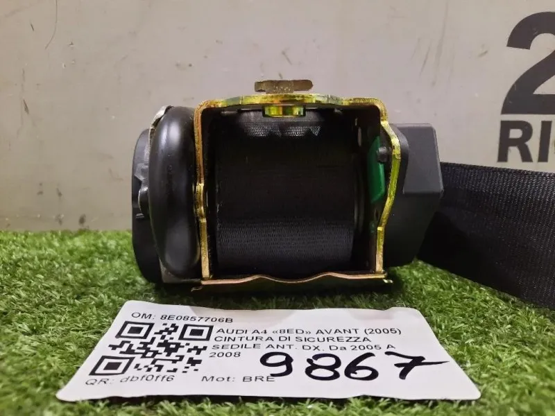 Cintura DI Sicurezza Sedile ANT DX 8E0857706B Audi A4 8ED Avant 2005