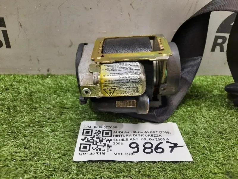 Cintura DI Sicurezza Sedile ANT DX 8E0857706B Audi A4 8ED Avant 2005