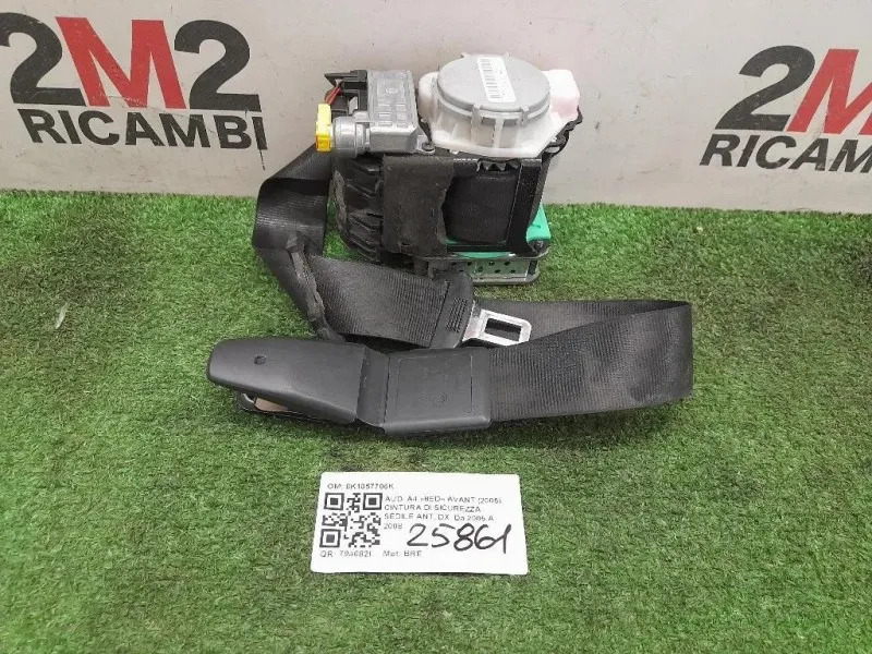 Cintura DI Sicurezza Sedile ANT DX 8K1857706K Audi A4 8ED Avant 2005