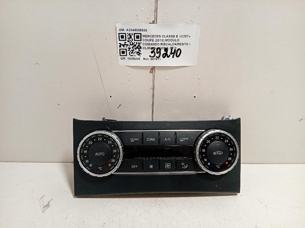 Modulo Comando Riscaldamento Clima A2049006608 Mercedes Classe E C207 Coupé 2010