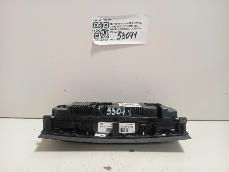 Modulo Comando Riscaldamento Clima A2129008711 Mercedes Classe E W212 2009