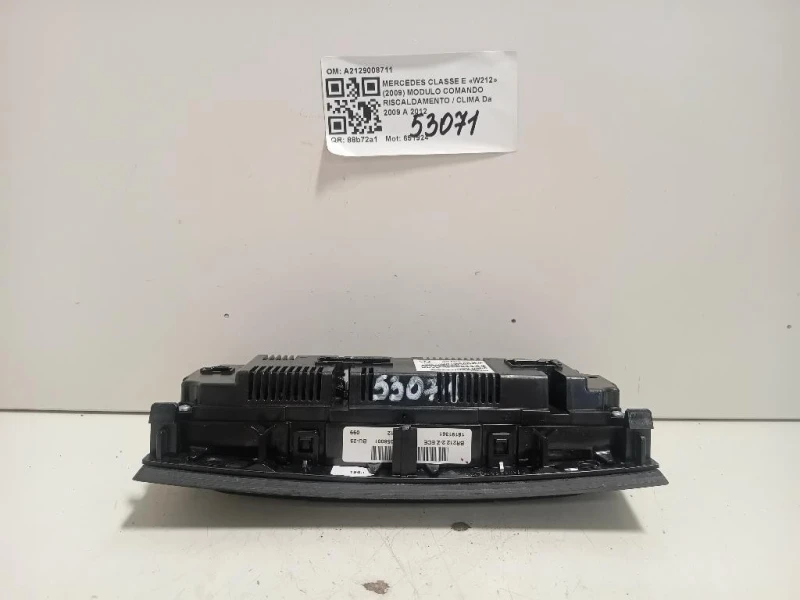 Modulo Comando Riscaldamento Clima A2129008711 Mercedes Classe E W212 2009