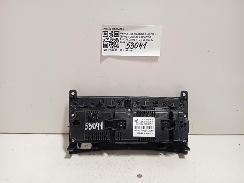 Modulo Comando Riscaldamento Clima A2129004525 Mercedes Classe E W212 2009