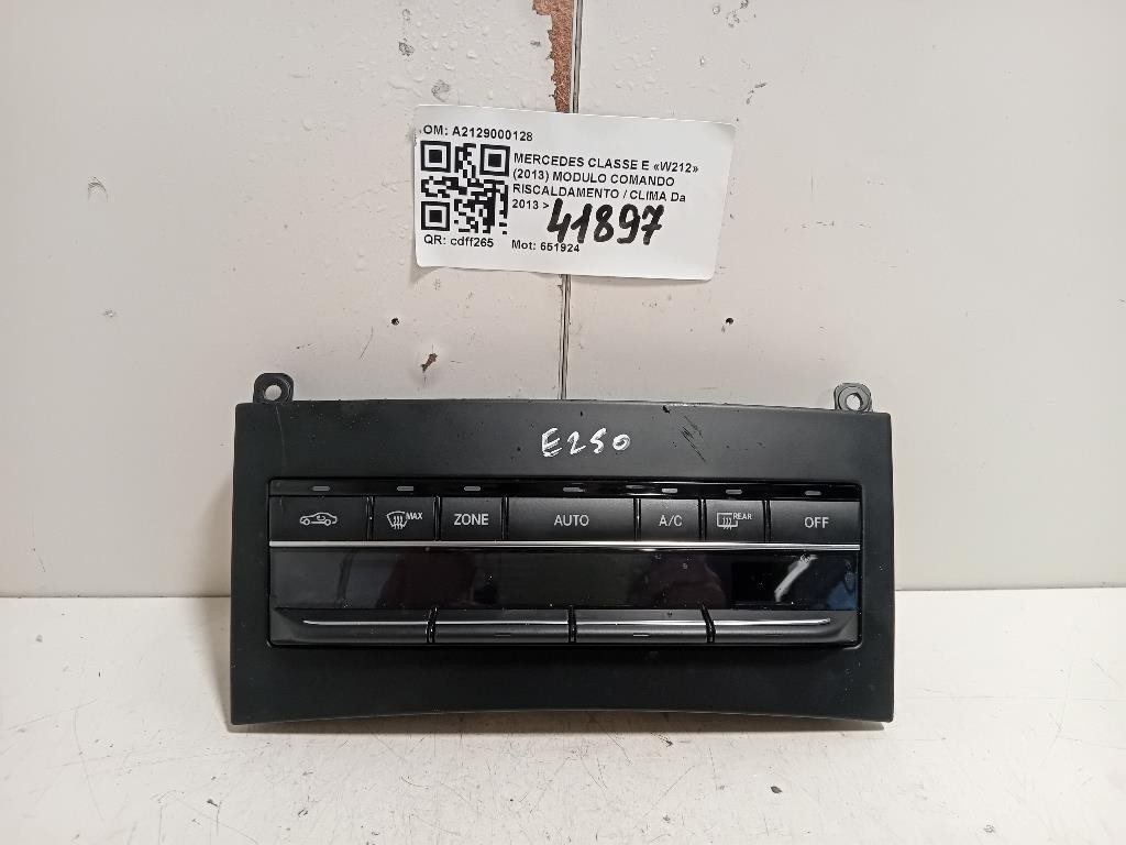 Modulo Comando Riscaldamento Clima A2129000128 Mercedes Classe E W212 2013