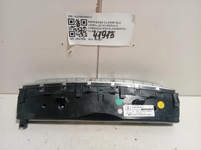 Modulo Comando Riscaldamento Clima A2059058813 Mercedes Classe GLC X253 2016