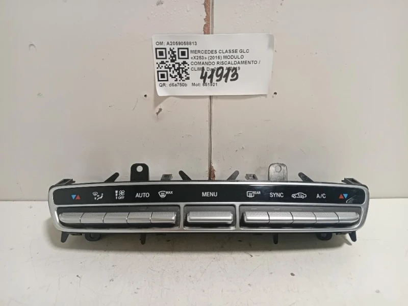 Modulo Comando Riscaldamento Clima A2059058813 Mercedes Classe GLC X253 2016