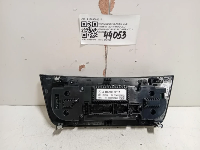 Modulo Comando Riscaldamento Clima A1669003217 Mercedes Classe GLE W166 2015