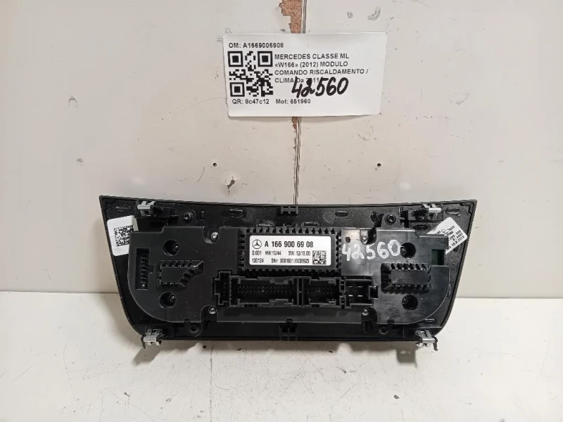 Modulo Comando Riscaldamento Clima A1669006908 Mercedes Classe ML W166 2012