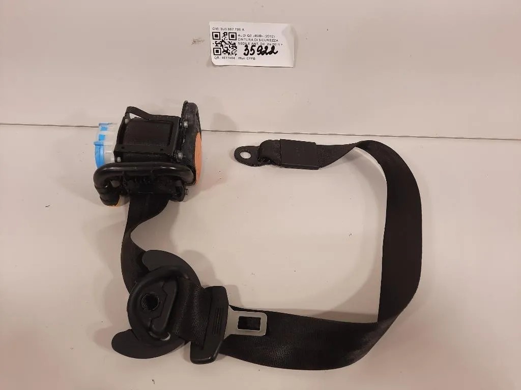 Cintura DI Sicurezza Sedile ANT DX 8U0857706 A Audi Q3 8UB 2012