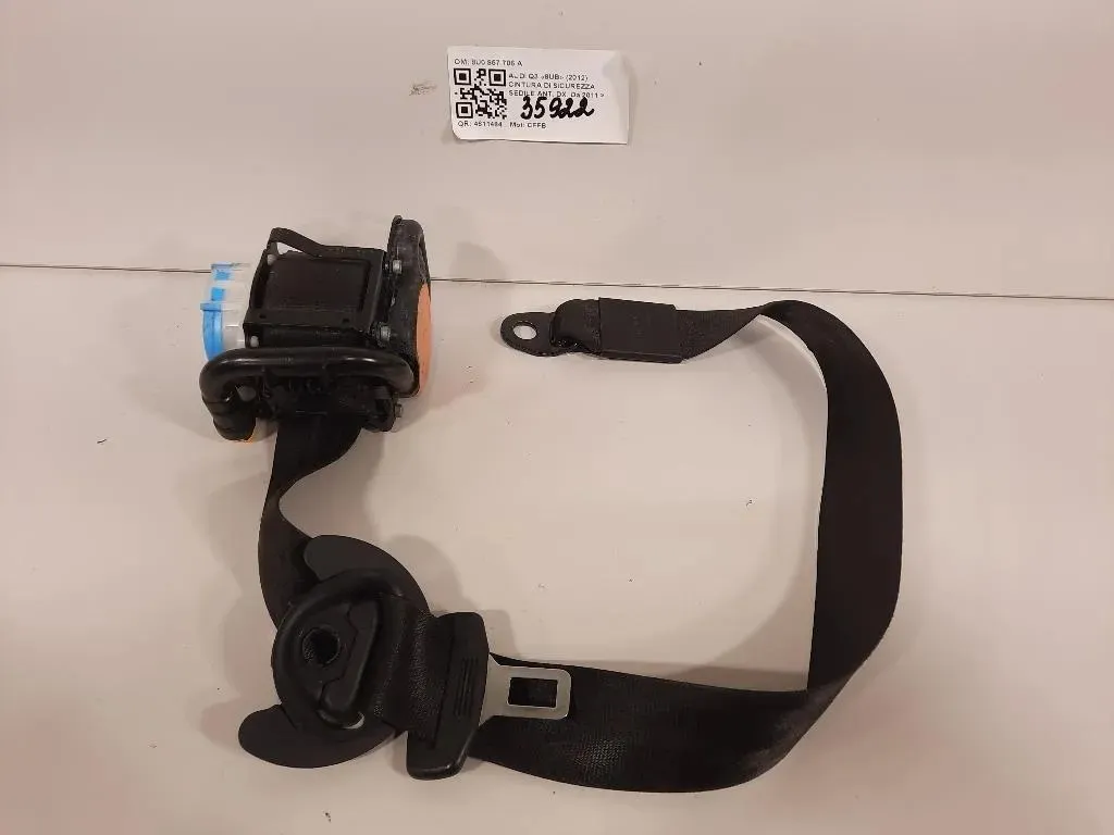 Cintura DI Sicurezza Sedile ANT DX 8U0857706 A Audi Q3 8UB 2012
