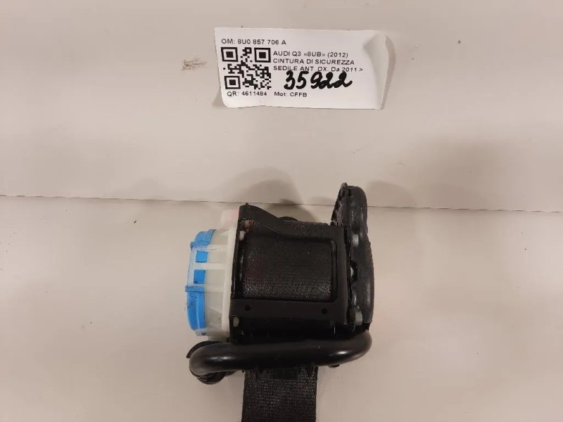 Cintura DI Sicurezza Sedile ANT DX 8U0857706 A Audi Q3 8UB 2012
