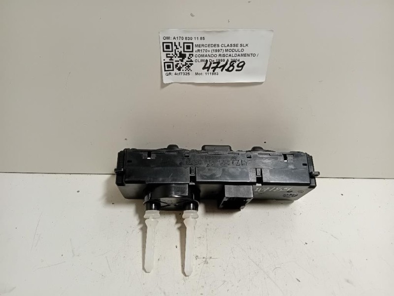 Modulo Comando Riscaldamento Clima A170 830 11 85 Mercedes Classe SLK R170 1997