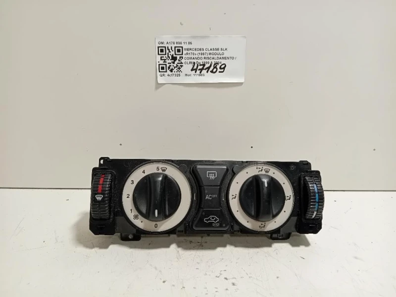Modulo Comando Riscaldamento Clima A170 830 11 85 Mercedes Classe SLK R170 1997