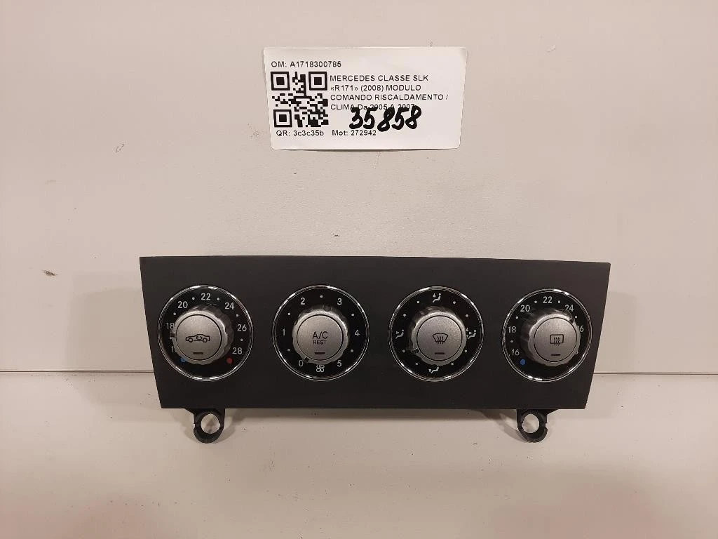 Modulo Comando Riscaldamento Clima A1718300785 Mercedes Classe SLK R171 2004