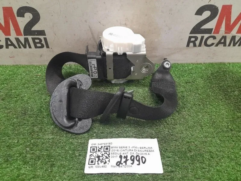 Cintura DI Sicurezza Sedile ANT DX 34078319D Bmw Serie 3 F30 Berlina 2015