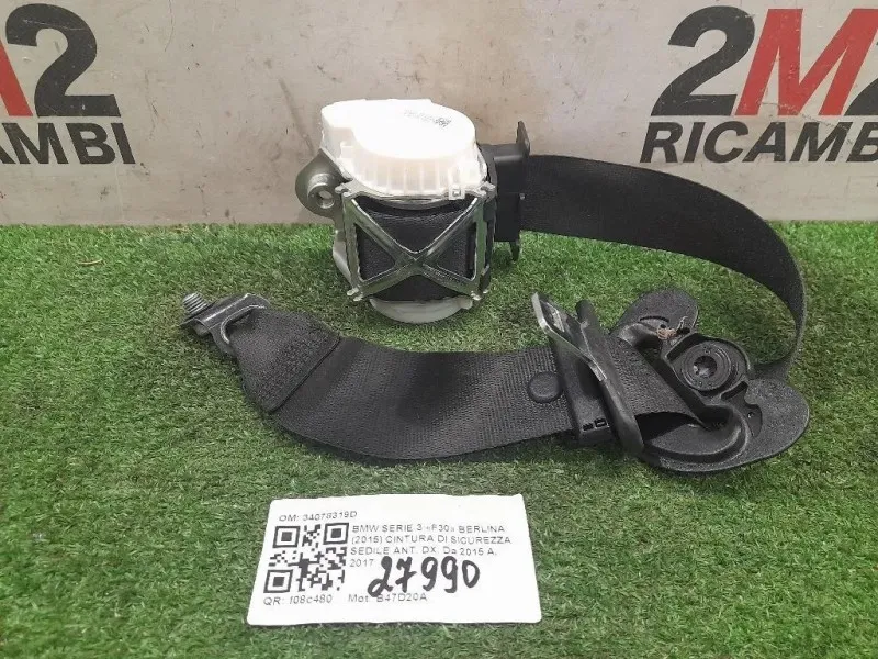Cintura DI Sicurezza Sedile ANT DX 34078319D Bmw Serie 3 F30 Berlina 2015