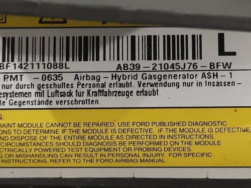 Air-bag Passeggero 34133216 CN15-A044H30-AA Ford Ecosport 2017