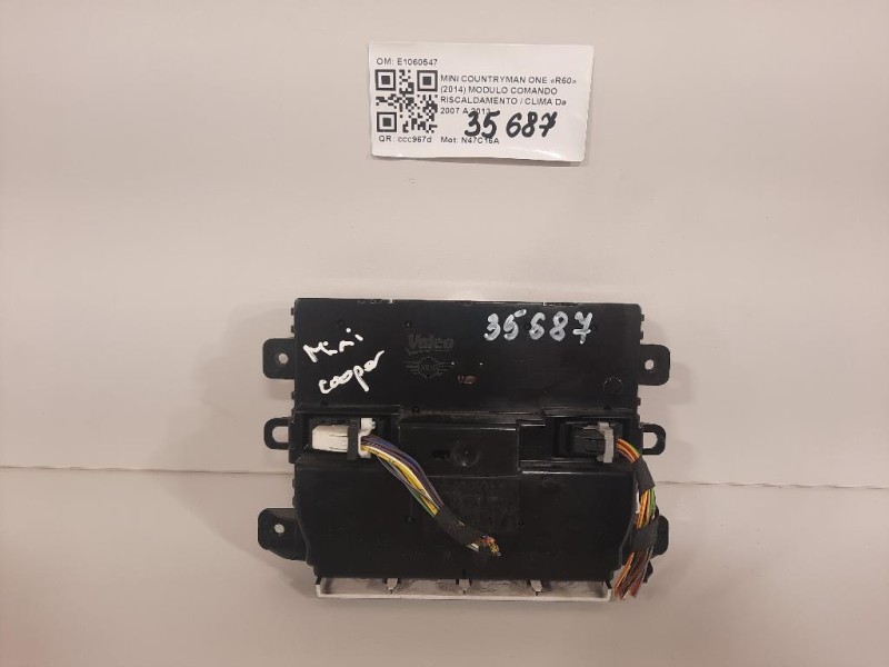 Modulo Comando Riscaldamento Clima E1060547 Mini Countryman ONE R60 2014