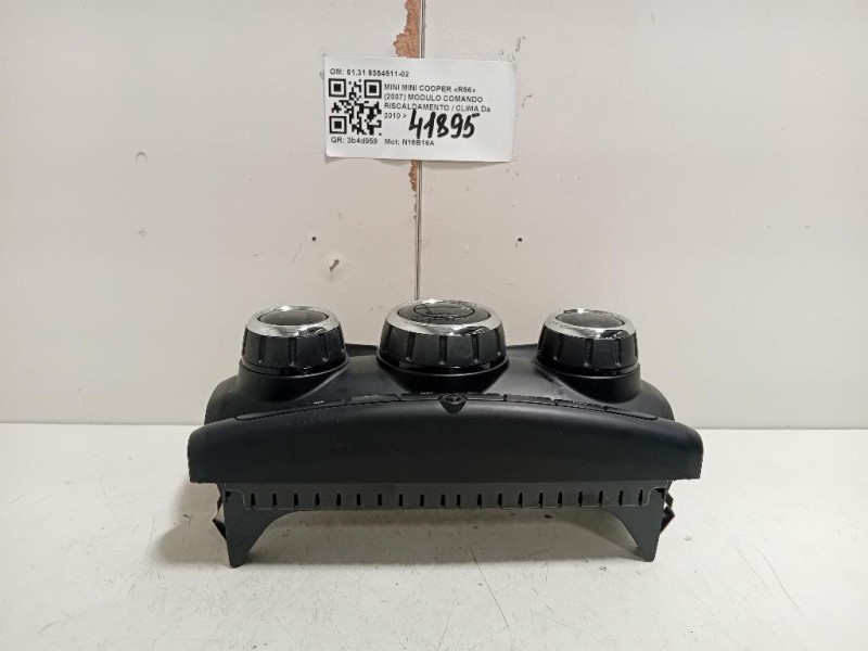 Modulo Comando Riscaldamento Clima 61319354511 Mini MINI Cooper R56 2007