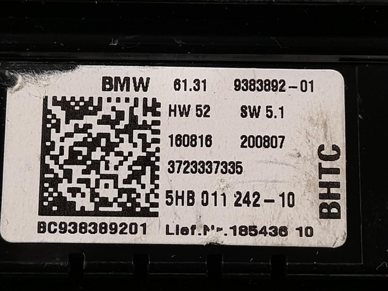 Modulo Comando Riscaldamento Clima 6131 9383892-01 Mini MINI ONE F55 2014
